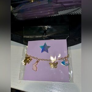 Gold Charm Bracelet - Handmade